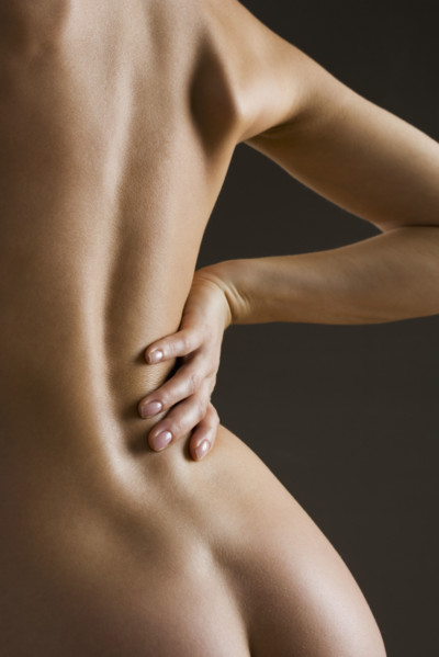 Rear view of a nude female.