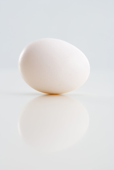 Closeup of a whole egg.