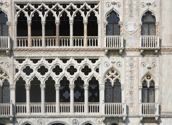 Ca' d'Oro palace on the Grand Canal Venice Italy.
