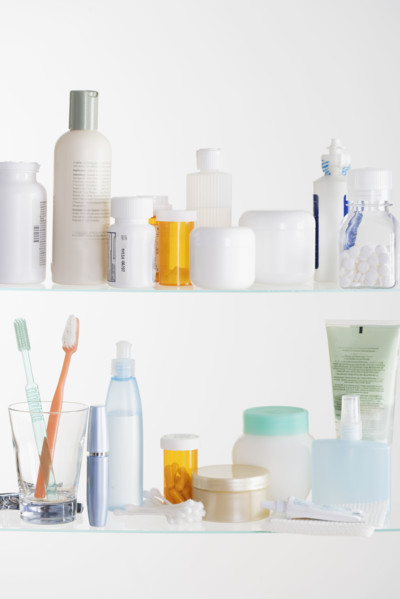 Still life of medicine cabinet.
