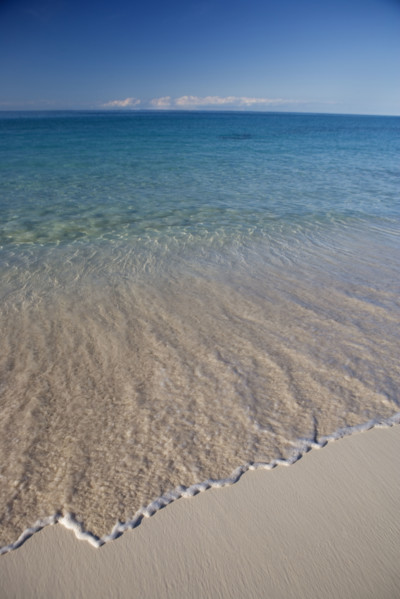Deserted tropical beach.