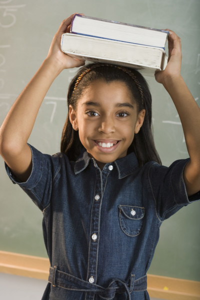 Young girl in classroom.