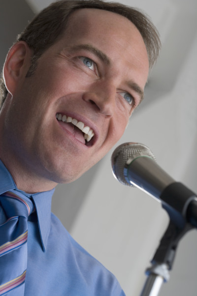Man giving a speech.