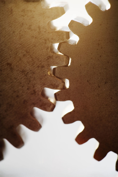 Close up of cog wheels.