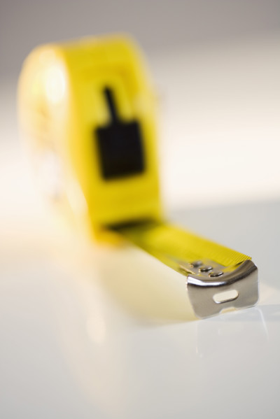Close up of tape measure.