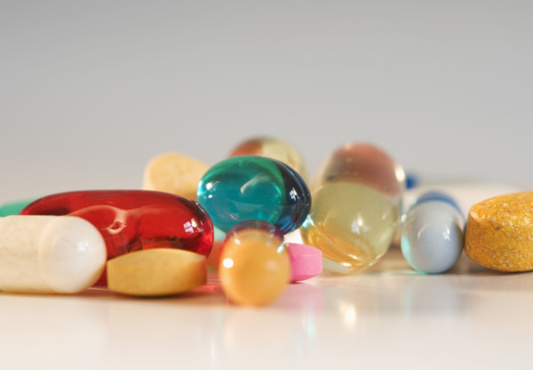 Close up of pills.