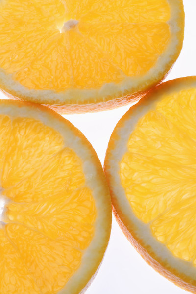 Close up of orange slices.
