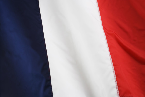 Close up of French flag.