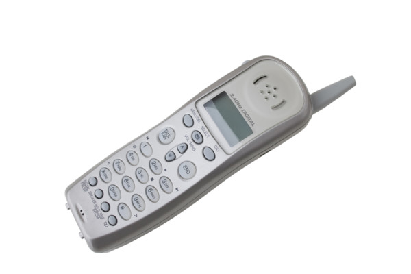 Close up of cordless telephone.