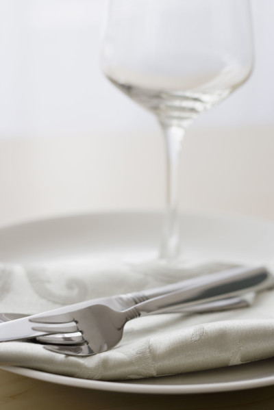 Close up of place setting.