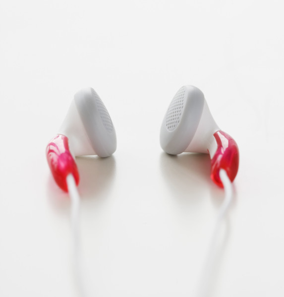 Close up of ear buds.