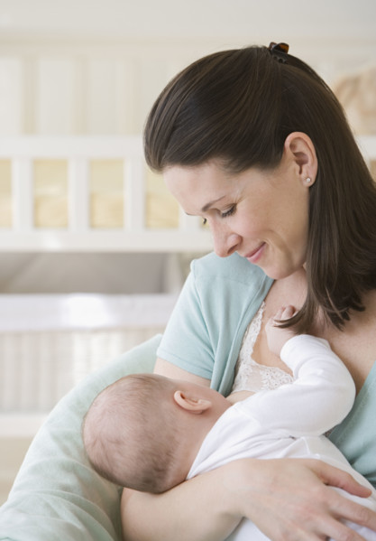 Mother breastfeeding baby.