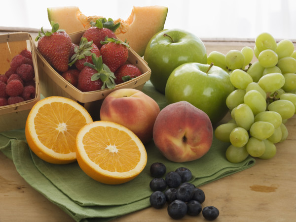 Assorted fruit on table.