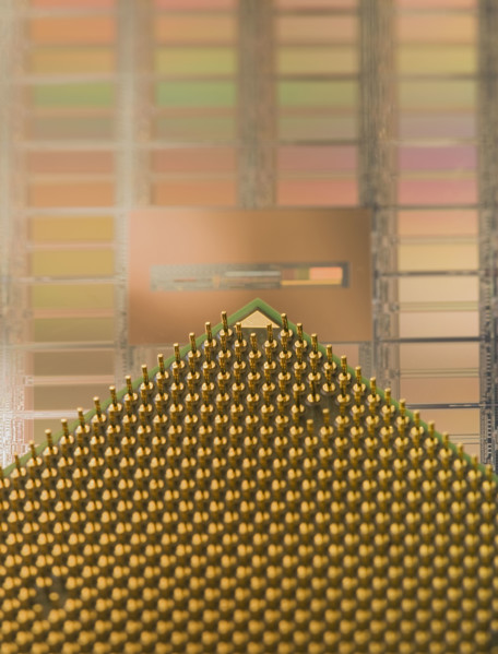 Close up of computer chip.
