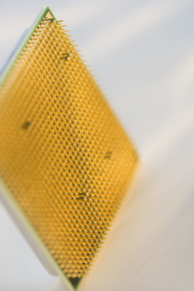 Close up of computer chip.