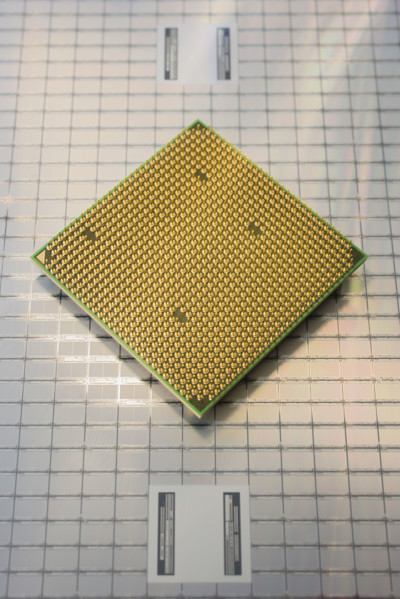 Close up of computer chip.