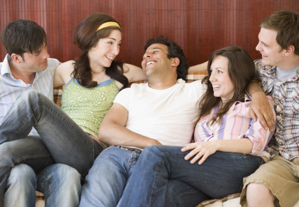 Friends on sofa. Date : 2007