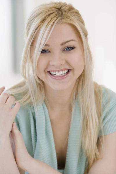 Close up of woman smiling. Date : 2007