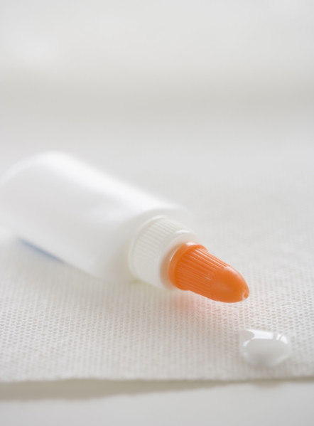 Close up of glue bottle. Date : 2006