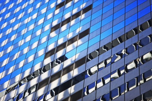 Low angle view of high-rise. Date : 2007
