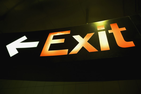 Exit sign. Date : 2007
