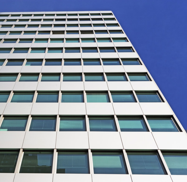 Low angle view of high rise. Date : 2007