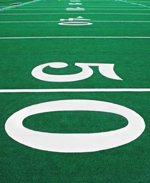 Close up of football field. Date : 2007