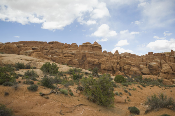 Desert landscape under blue sky. Date : 2007