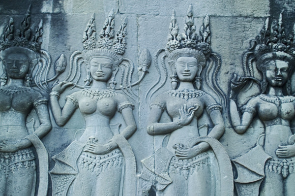 Ancient Temple Angkor Wat Cambodia Khmer. Date : 2006