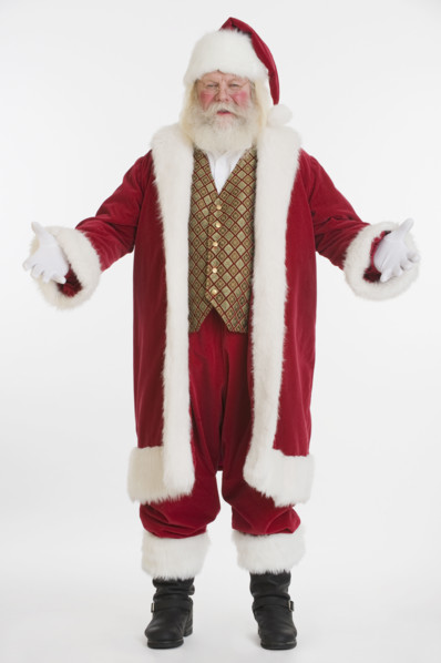 Santa Claus in long robe.