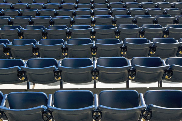 Empty rows of seating. Date : 2008