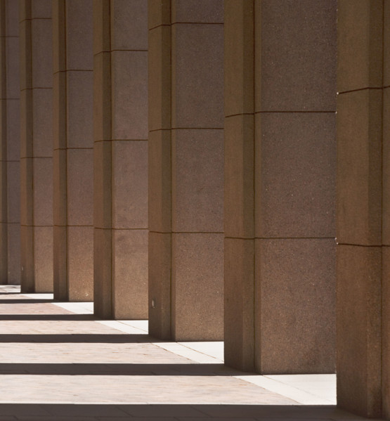 Row of columns and shadows. Date : 2008