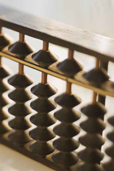 Close up of abacus.