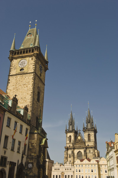 Church and clock tower.