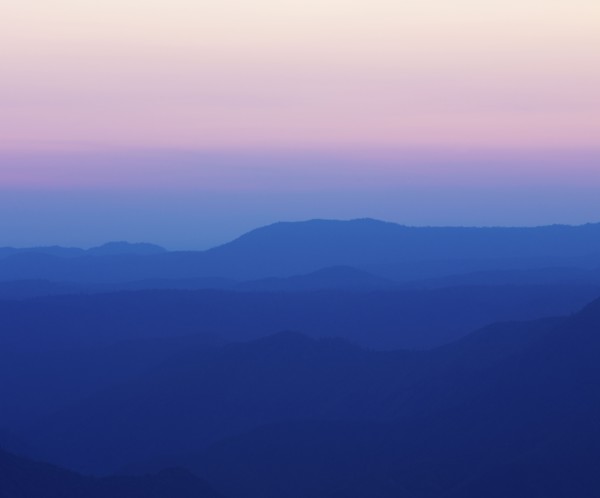 View of sunset over mountain range. Date : 2008