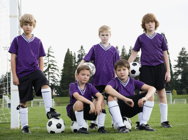 Portrait of boys soccer team. Date : 2008