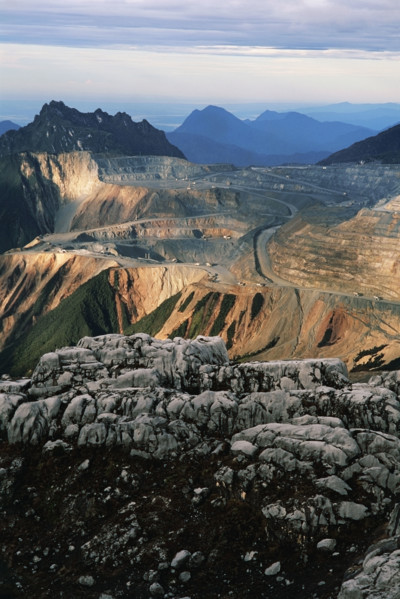 Gold and copper mine in Indonesia. Date: 2008