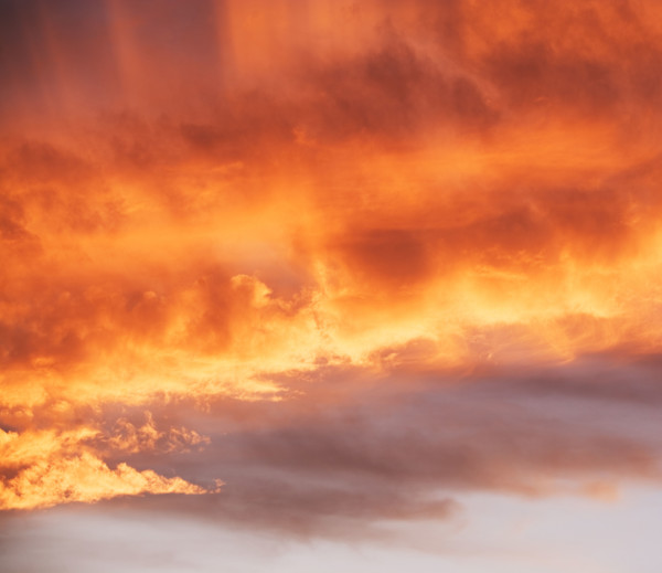 Golden clouds in sky. Date: 2008