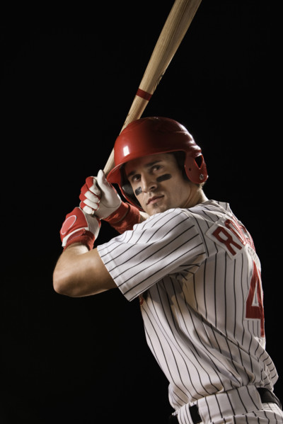 Portrait of baseball player in batting stance. Date : 2008
