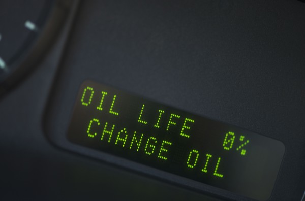 Close up of digital oil gauge.