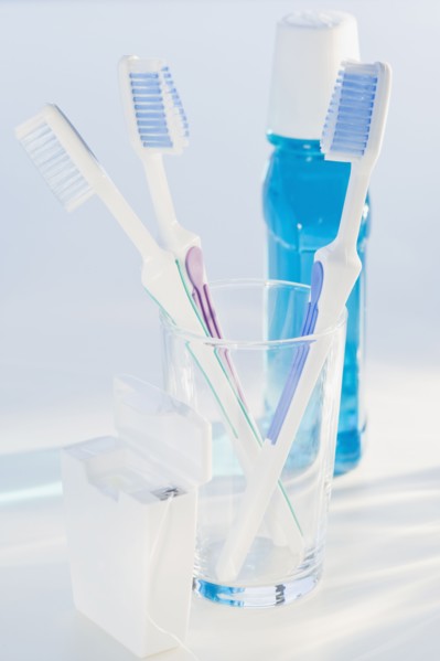 Oral hygiene supplies. Photographe : Daniel Grill