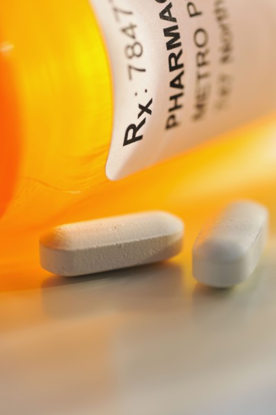 Close up of prescription medicine.