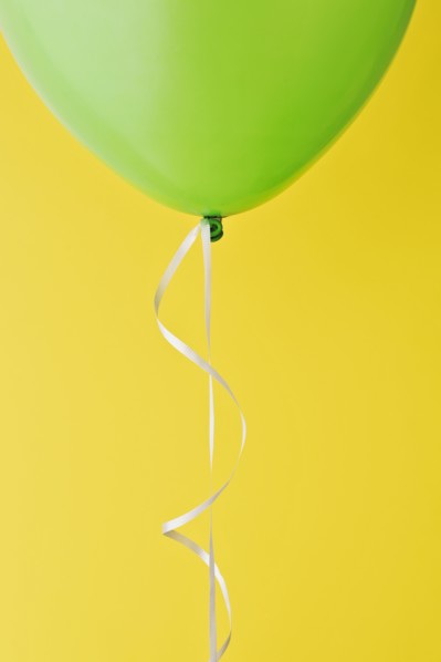 Balloon and ribbon.