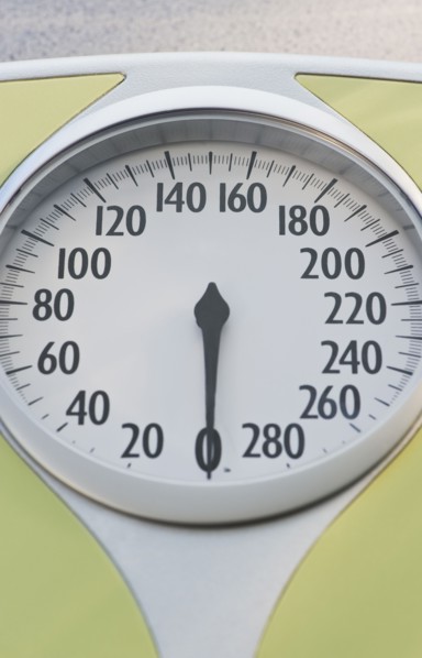 Close up of bathroom scale. Photographe : Daniel Grill