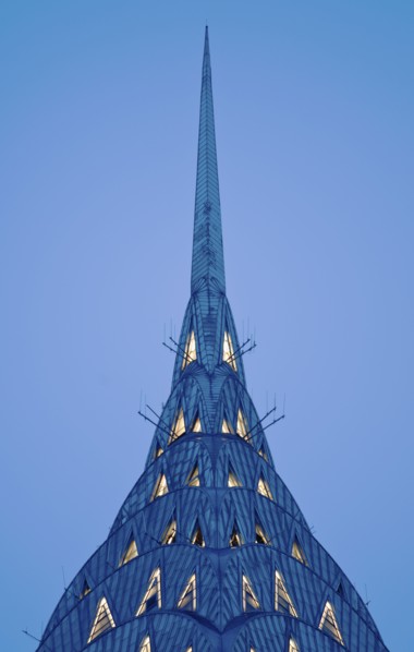top of Chrysler Building, New York City, New York, USA.
