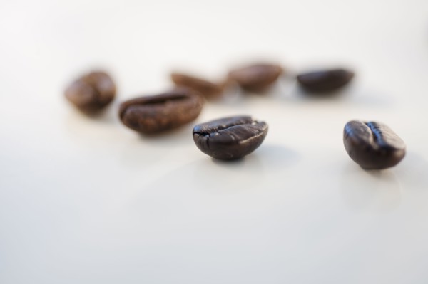 Roast coffee beans, studio shot.