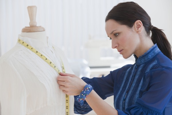 Female tailor at work.