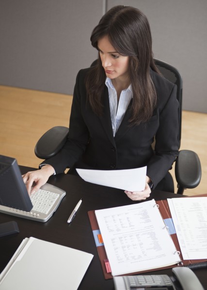 Businesswoman at work.