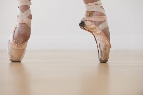A female ballet dancer.