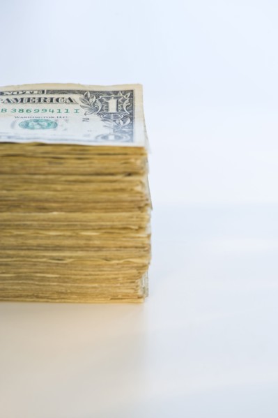 Stack of dollar bills